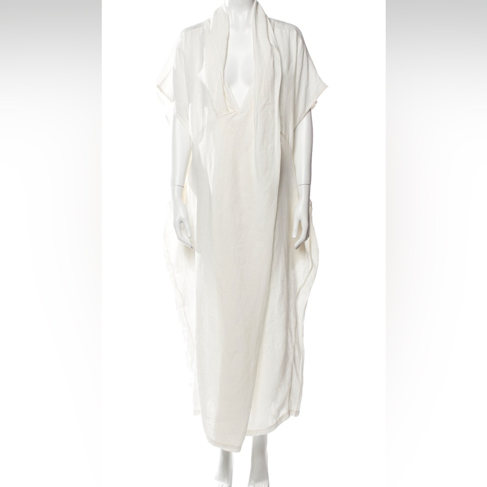 Nicholas K Malta Dress white linen large NWT orig. $495
